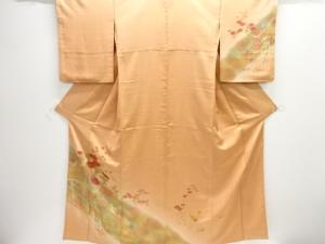 花に蝶模様刺繍訪問着